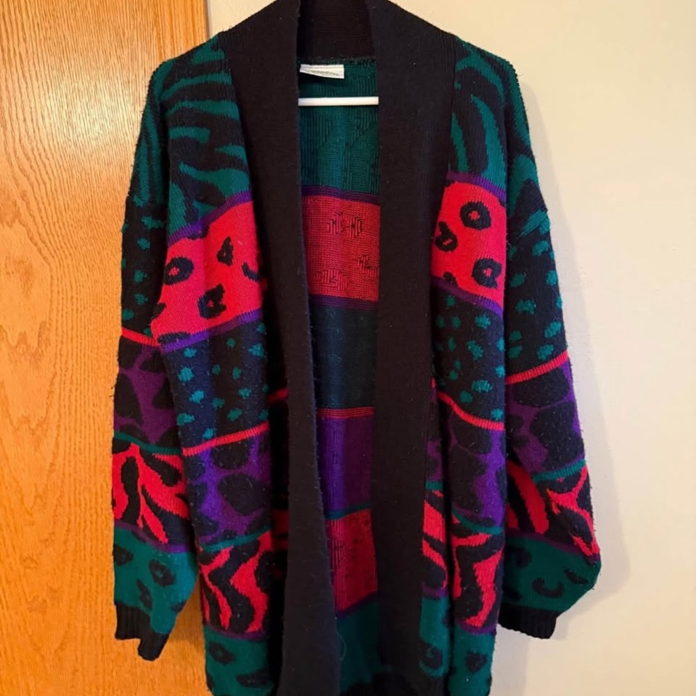 Vintage Bold Patterned Sweater - image 1